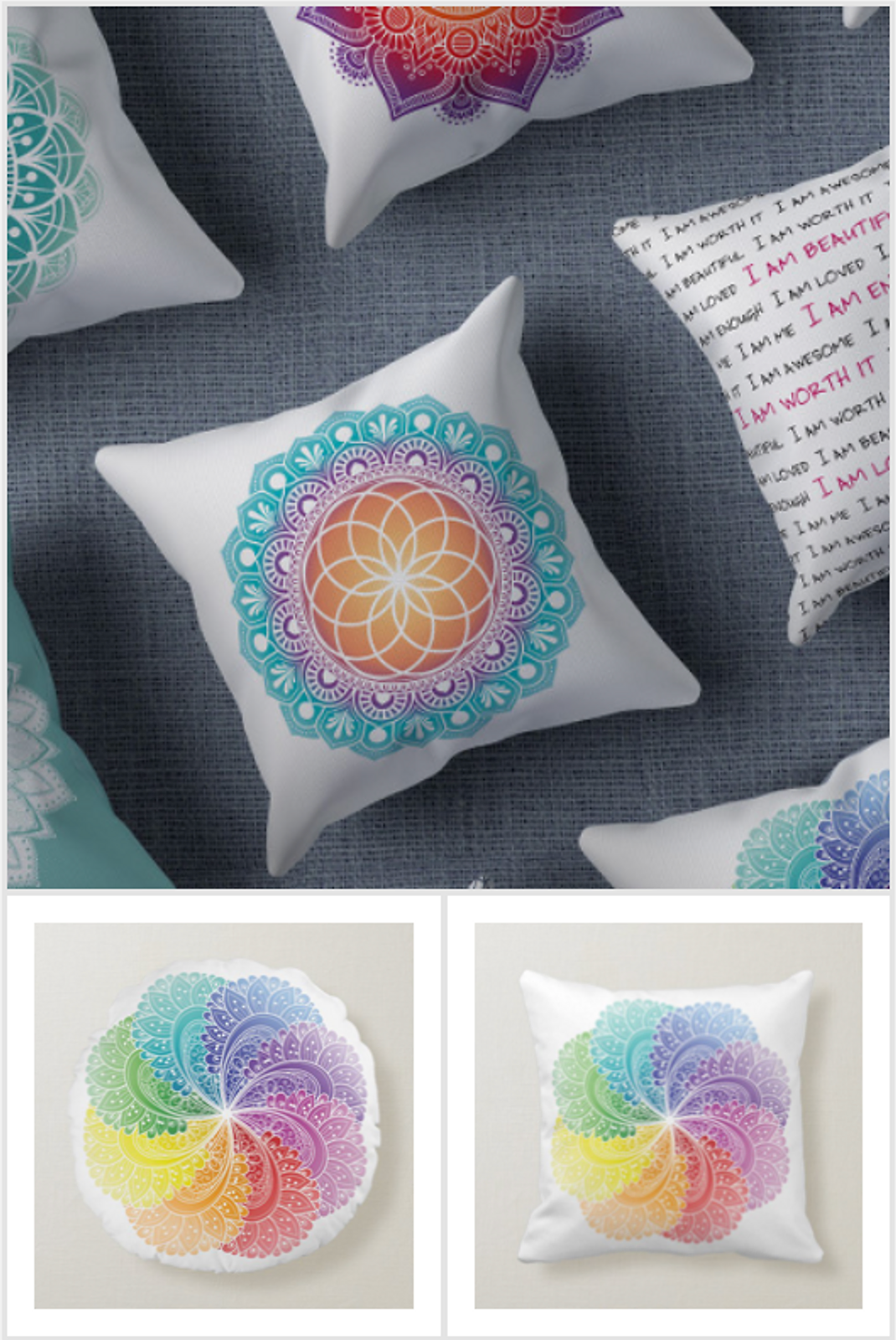 Mandala blume des lebens kissen online meditationskissen chakra schweiz